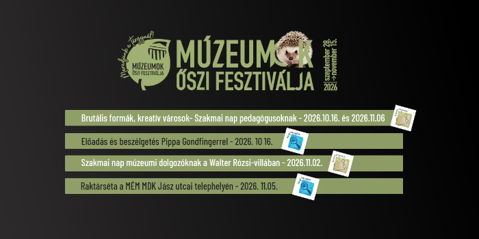 Múzeumok Őszi Fesztiválja 2026
