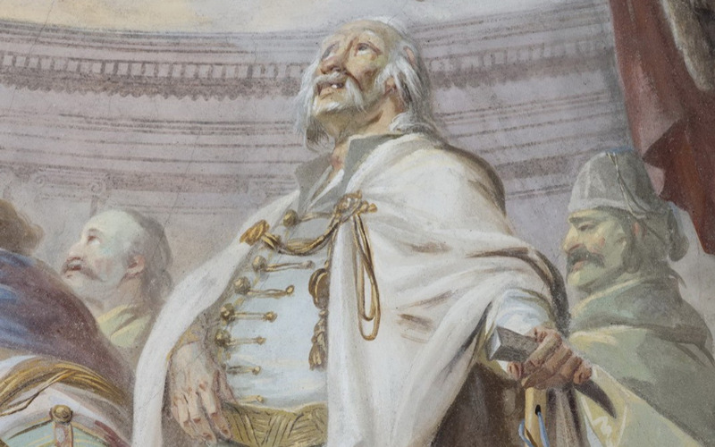 Zalakomár Szent István országfelajánlása, részlet