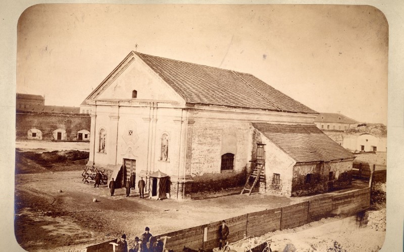 Szeged, a vár temploma, Lauscher Lipót felvétele, 1881 (MÉM MDK Fotótár ltsz. 236.375P) 