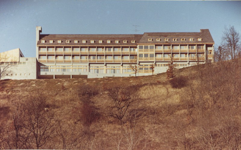 Hejhál Éva: Hotel Silvanus, Visegrád. 1971. Forrás: M. Hejhál Éva Ybl-mappája, MÉM MDK Magyar Építészeti Múzeum