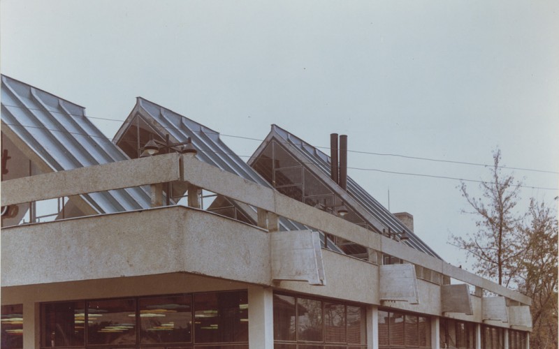 Hejhál Éva: Delta Étterem, Siófok. 1968. Forrás: M. Hejhál Éva Ybl-mappája, MÉM MDK Magyar Építészeti Múzeum