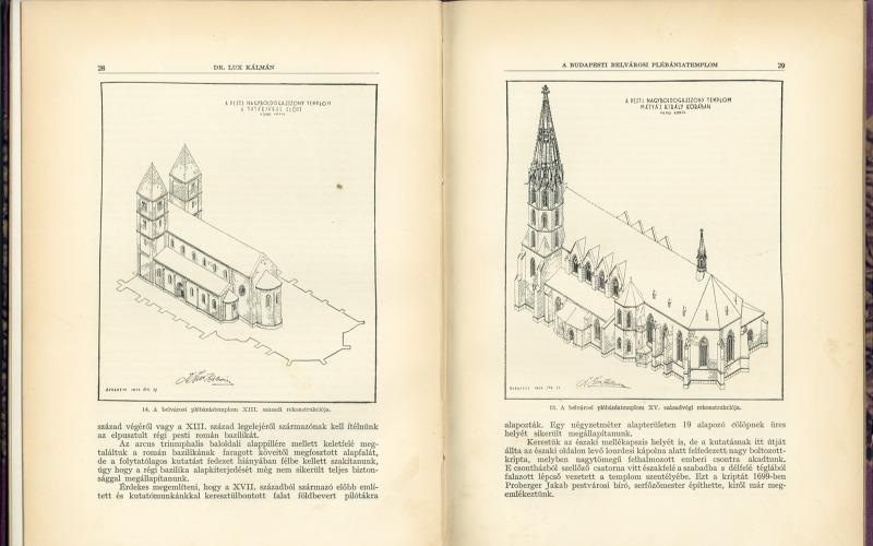Lux Kálmán: A budapesti belvárosi plébániatemplom. Bp., 1934. 28-29. p. MÉM MDK, Könyvtár, Rakt. jelzet: 363