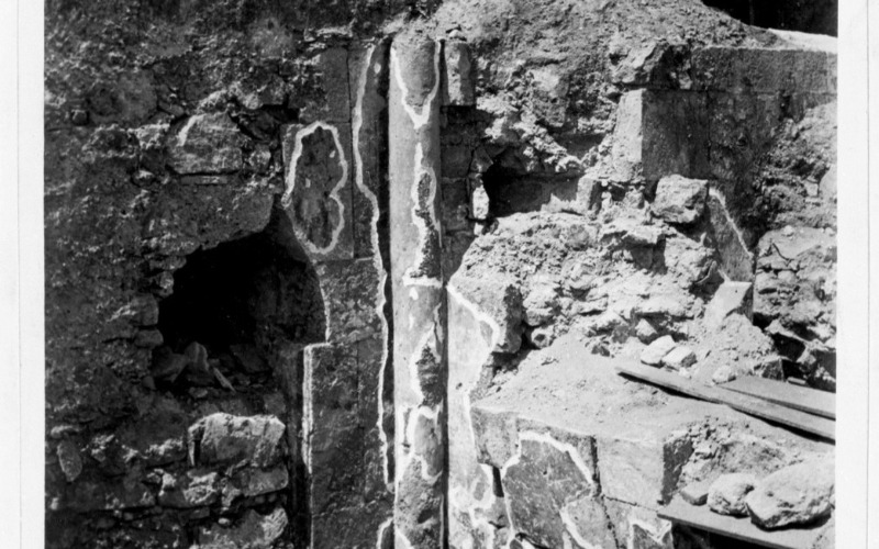 Esztergom, a palotakápolna feltárás közben, Lux Kálmán felvétele, 1930-as évek, 006.789P MÉM MDK Fotótár. 