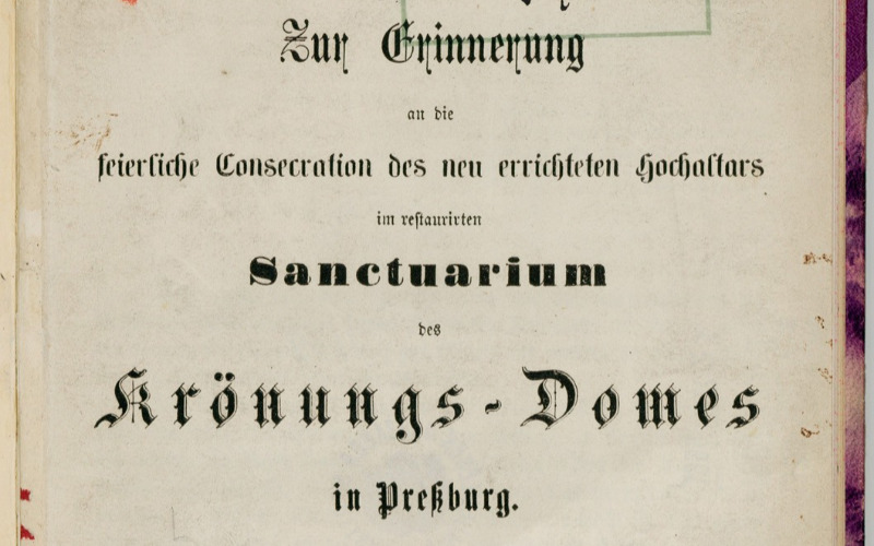 A közoktatási miniszter 1872-ben Könyöki Józsefet a pozsonyi középkori műemlékek leírásával bízta meg, aki válaszlevelében az itt látható kis füzetet is mellékelte. Ellenbogen családi nevét 1869-en változtatta Könyökire. (Könyvtár, jelzete: 1012)