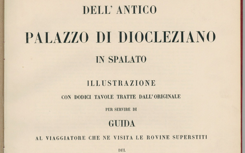 1872-ben Petar Manger spalatói érsek a Bizottság részére megküldte Lanza, Francesco: Dell’ antico Palazzo di Diocleziano in Spalato (Trieste, 1855) c. kiadványát, melybe belekötette Spalato (Split) műemlékeiről szóló írását is. (Könyvtár, jelzete: 3935)