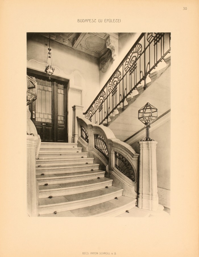 Budapest (VI. ker.), Munkácsy Mihály u. 23. – Kőrössy Albert Kálmán építész, 1904 (Sonnenberg-ház). Lépcsőház