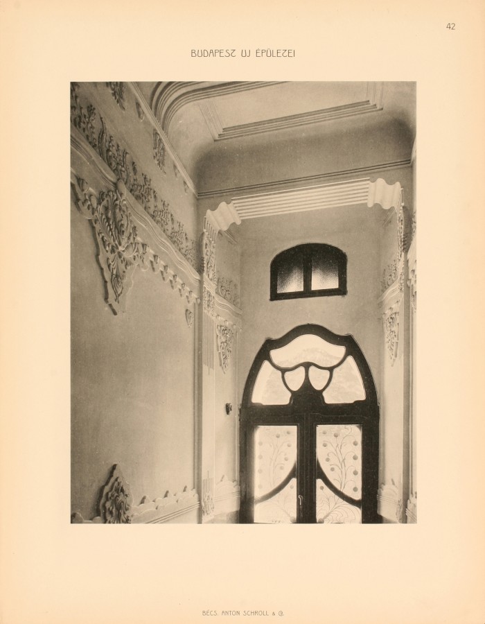 Budapest (VIII. ker.), Szűz u. 5-7. – ifj. Nagy István építész, 1906–1907. Bejárat belülről