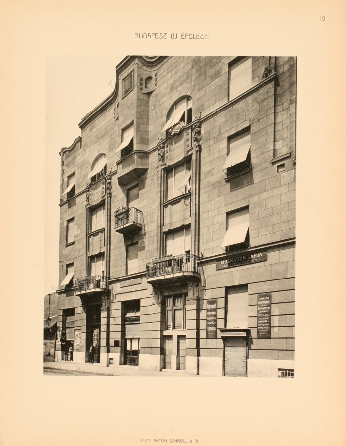 Budapest (XIII. ker.), Hegedűs Gyula u. 12. – Jónás Dávid és Jónás Zsigmond építészek, 1905–1906