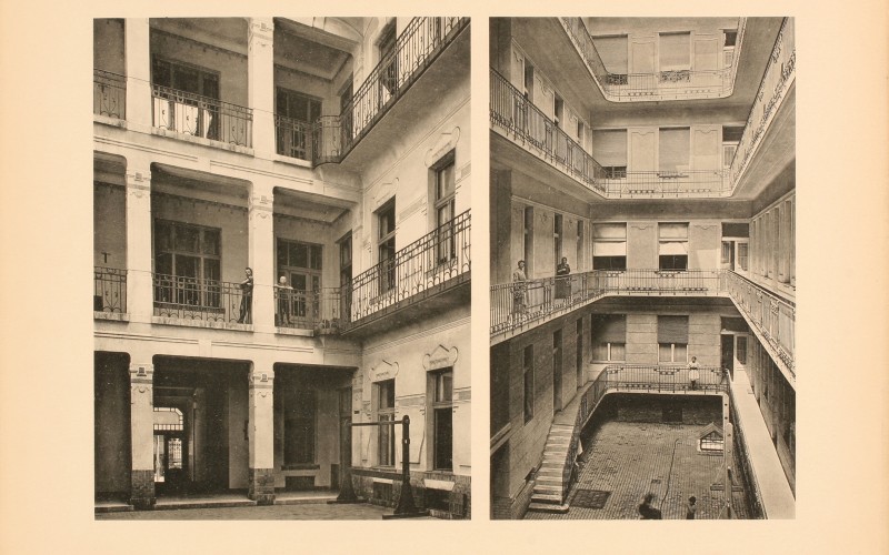 Budapest (VIII. ker.), Nagy Fuvaros u. 3/a. – ifj. Nagy István építész, 1906. Belső udvar, körfolyosó