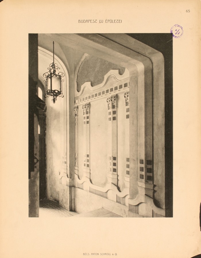 Budapest (XIV. ker.), Dózsa György út (régen Aréna) 19. – Nagy Izsó és Benedict Gyula építészek, 1906. Bejárat-előtér