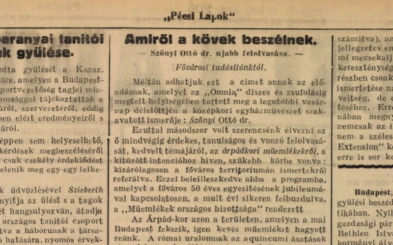 Pécsi Lapok, beszámoló az Omnia képes előadásairól, 1923. december 21.