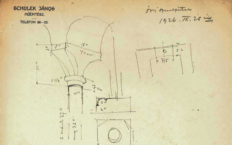 Az őriszentpéteri római katolikus templom felmérése, Schulek János, 1926, Tudományos Irattár, Lymbus K 705/11. 