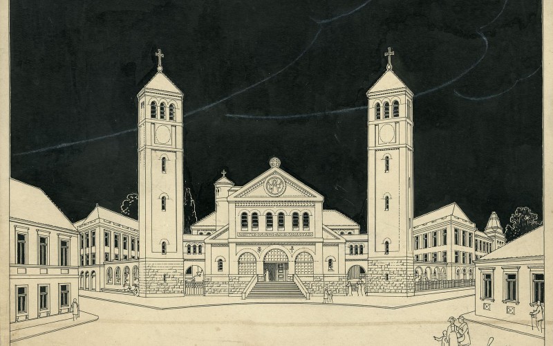 A szombathelyi Szent Kvirin templom terve, 1932. MÉM MDK Múzeumi Osztály, ltsz. 1984.014.37.5