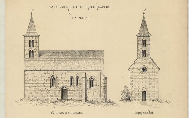 Myskovszky Viktor rajza a templomról 1879. MÉM-MDK Tervtár R1763