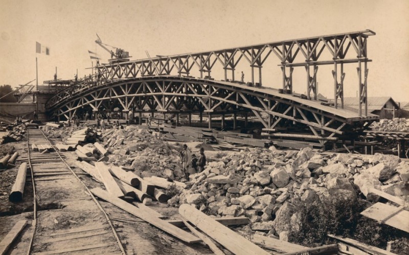 A szegedi Tisza-híd építése Letzter Lázár fényképein