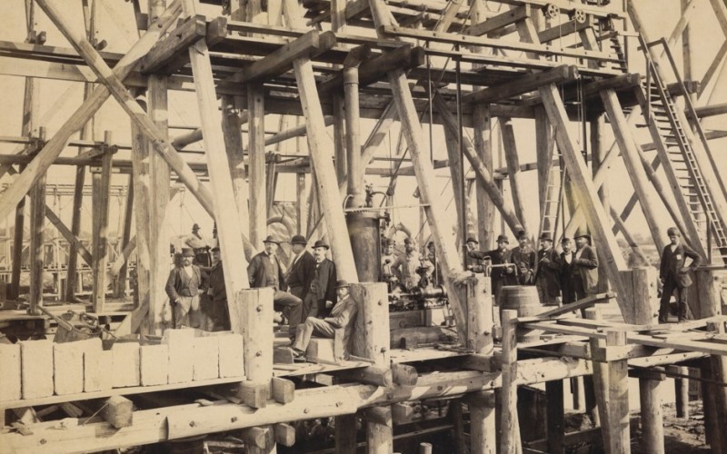 A szegedi Tisza-híd építése Letzter Lázár fényképein