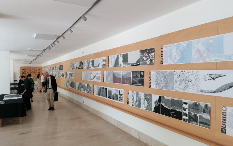 Építészhallgatók kiállítása a Palermói Tudományegyetemen. Fotó: Kovács Dániel