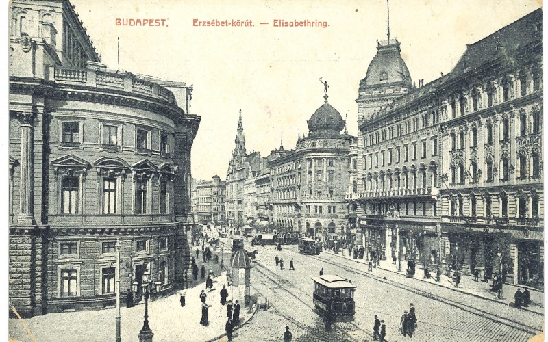 A színház hátsó homlokzata. Athenaeum Rt. kiadása.