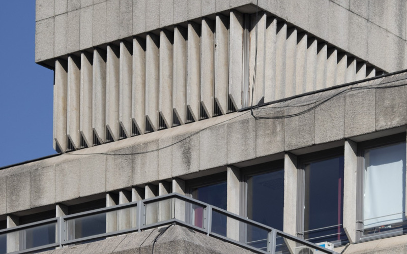 Az Országos Kereskedelmi és Iparszövetség székháza, Budapest. Tervező: Mónus János. 1970-1973. Tervező: Török Ferenc. 1973-1976. © MÉM MDK, fotó: F. Tóth Gábor, 2025