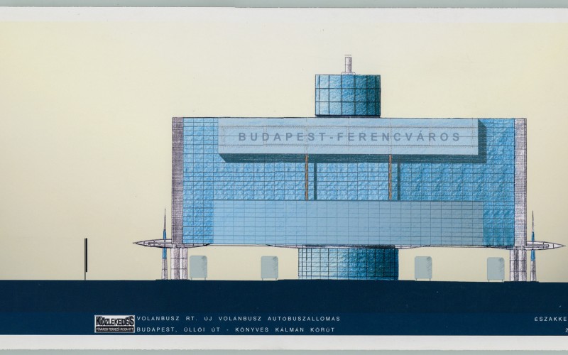Népliget, Volánbusz pályaudvar északkeleti homlokzata, 2001. MÉM MDK Múzeumi Osztály